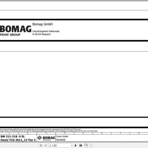 Bomag Single Drum Vibratory Rollers BW 218 D 5 SL Electrical Hydraulic Schematic (1)