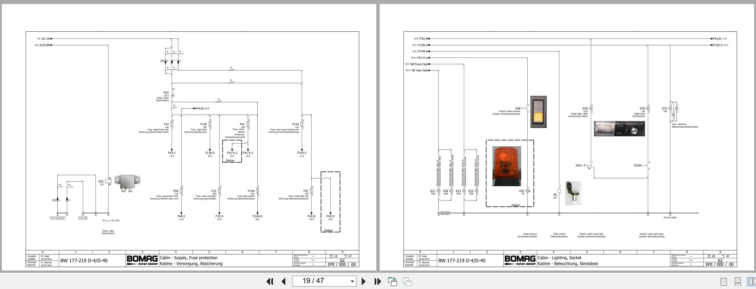 Bomag Single Drum Vibratory Rollers BW 220 D 4 Electrical Hydraulic Schematic (2)