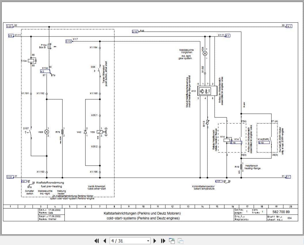 Bomag Single Drum Vibratory Rollers BW 225 D 3 Variocontrol Electrical Hydraulic Schematic (2)