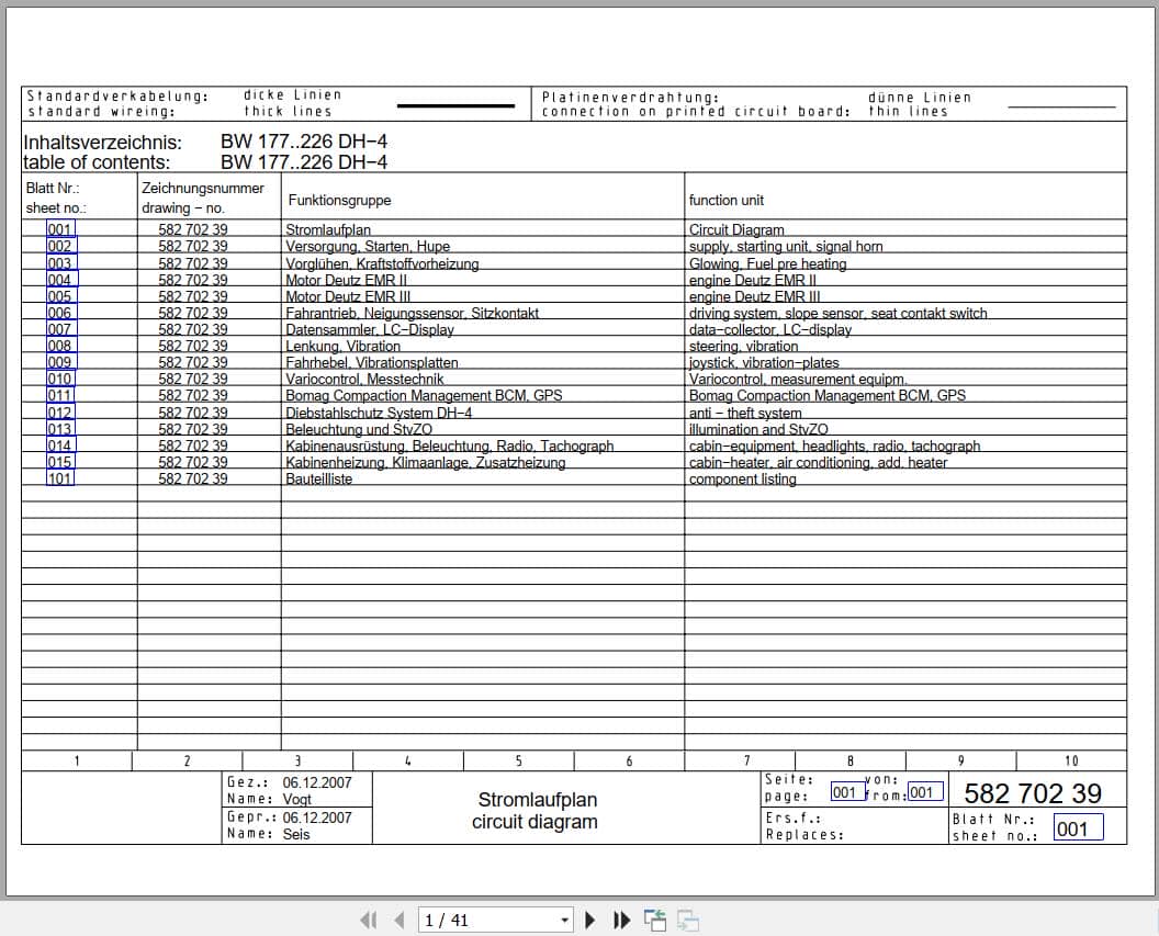 Bomag Single Drum Vibratory Rollers VARIOCONTROL + Electrical Hydraulic Schematic (1)