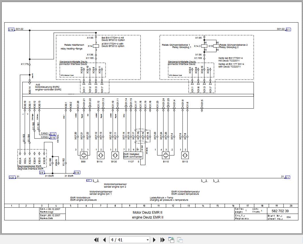 Bomag Single Drum Vibratory Rollers VARIOCONTROL + Electrical Hydraulic Schematic (2)