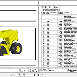 Bomag Soil Stabilizer   Asphalt Recycler MPH 125 Electrical Hydraulic Pneumatic Schematic (1)