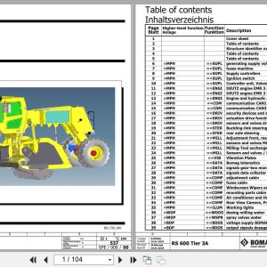 Bomag Soil Stabilizer   Asphalt Recycler RS 600 T3 Electrical Hydraulic Pneumatic Schematic (1)