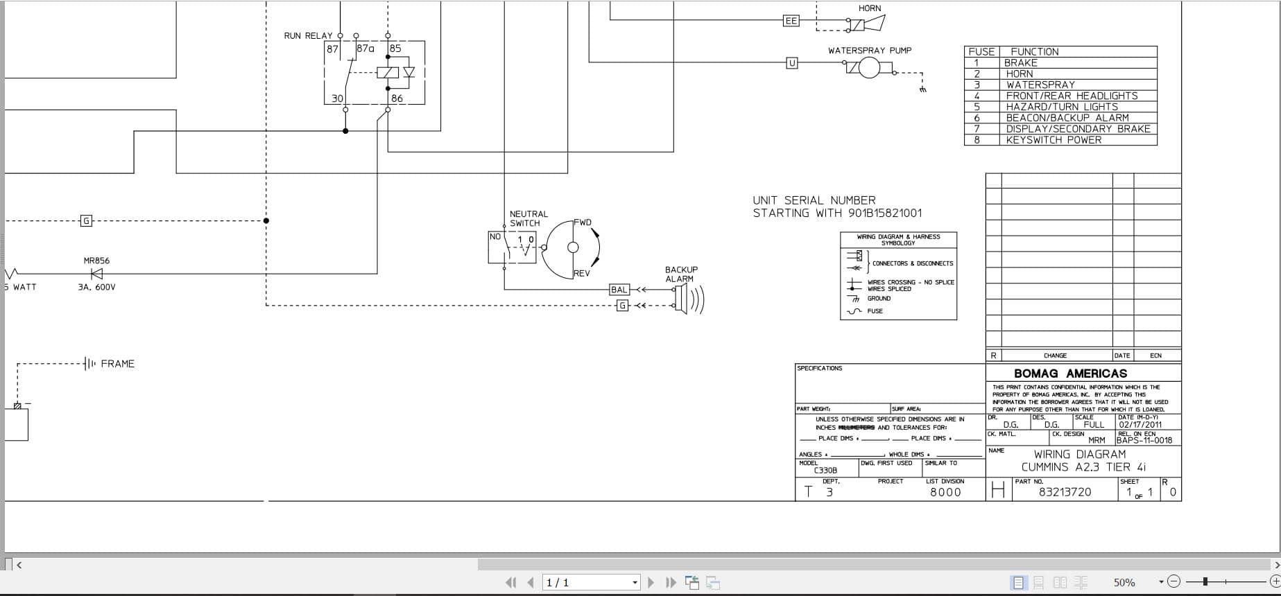 Bomag Static Rollers BW 5 AS Electrical Hydraulic Schematic (1)