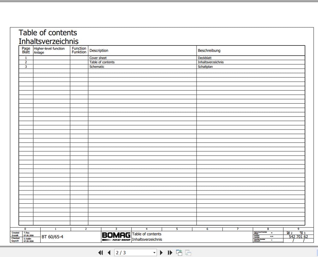 Bomag Tamper BT 65 G Electrical Schematic (2)