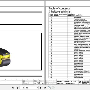 Bomag Tandem Vibratory Rollers BW 100 ADM 5 Electrical Hydraulic Schematic (1)