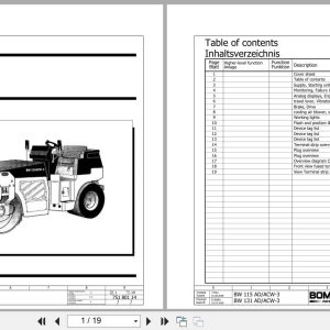 Bomag Tandem Vibratory Rollers BW 131 AD 3 Electrical Hydraulic Schematic (1)