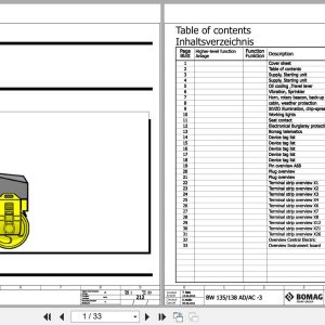 Bomag Tandem Vibratory Rollers BW 135 AD Electrical Hydraulic Schematic (1)