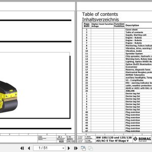 Bomag Tandem Vibratory Rollers BW 138 AD 5 Electrical Hydraulic Schematic (1)