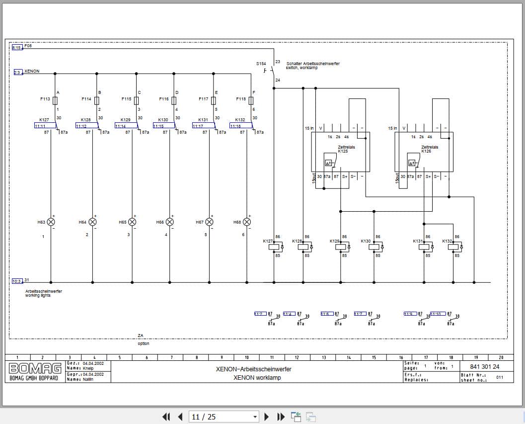 Bomag Tandem Vibratory Rollers BW 144 AD 2 Electrical Hydraulic Schematic (2)