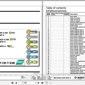 Bomag Tandem Vibratory Rollers BW 154 AP 4v AM Electrical Hydraulic Schematic (1)