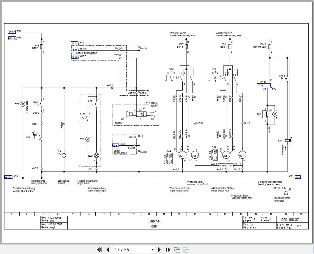 Bomag Tandem Vibratory Rollers BW 161 AD 40 Electrical Hydraulic Schematic (2)