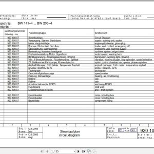 Bomag Tandem Vibratory Rollers BW 161 ADH 4 Electrical Hydraulic Schematic (1)