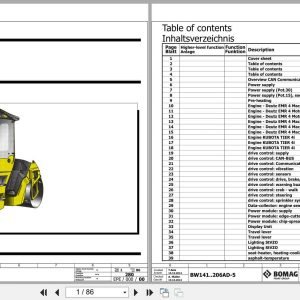 Bomag Tandem Vibratory Rollers BW 161 ADO 5 Electrical Hydraulic Schematic (1)