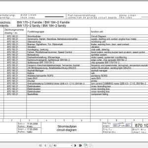 Bomag Tandem Vibratory Rollers BW 170 AD 2 AM Electrical Hydraulic Schematic (1)