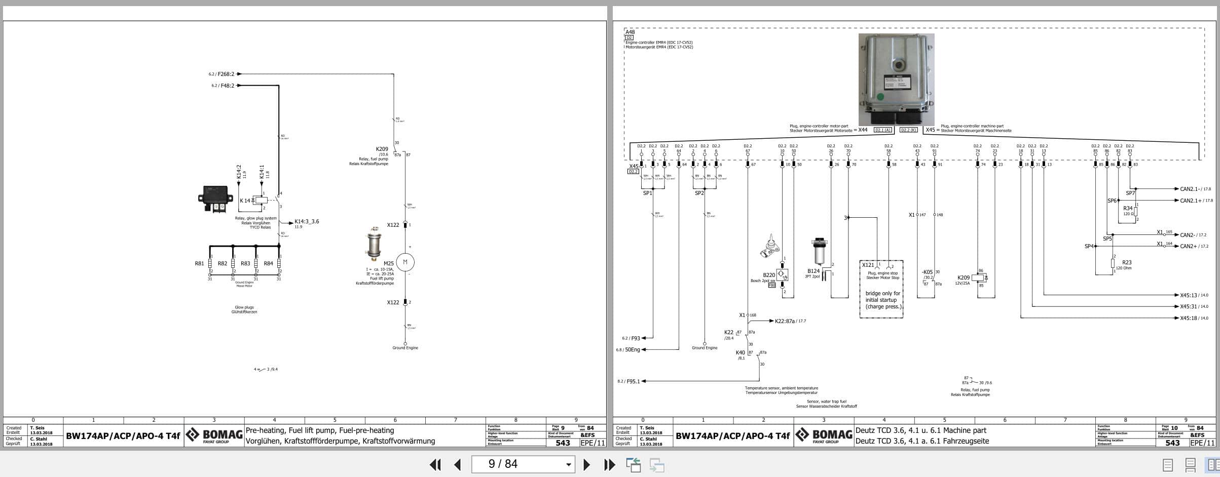 Bomag Tandem Vibratory Rollers BW 174 AP 4f AM Electrical Hydraulic Schematic (2)