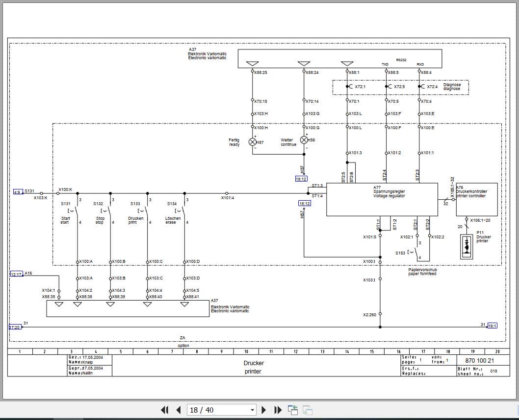 Bomag Tandem Vibratory Rollers BW 184 AD AM 2 Electrical Hydraulic Schematic (2)