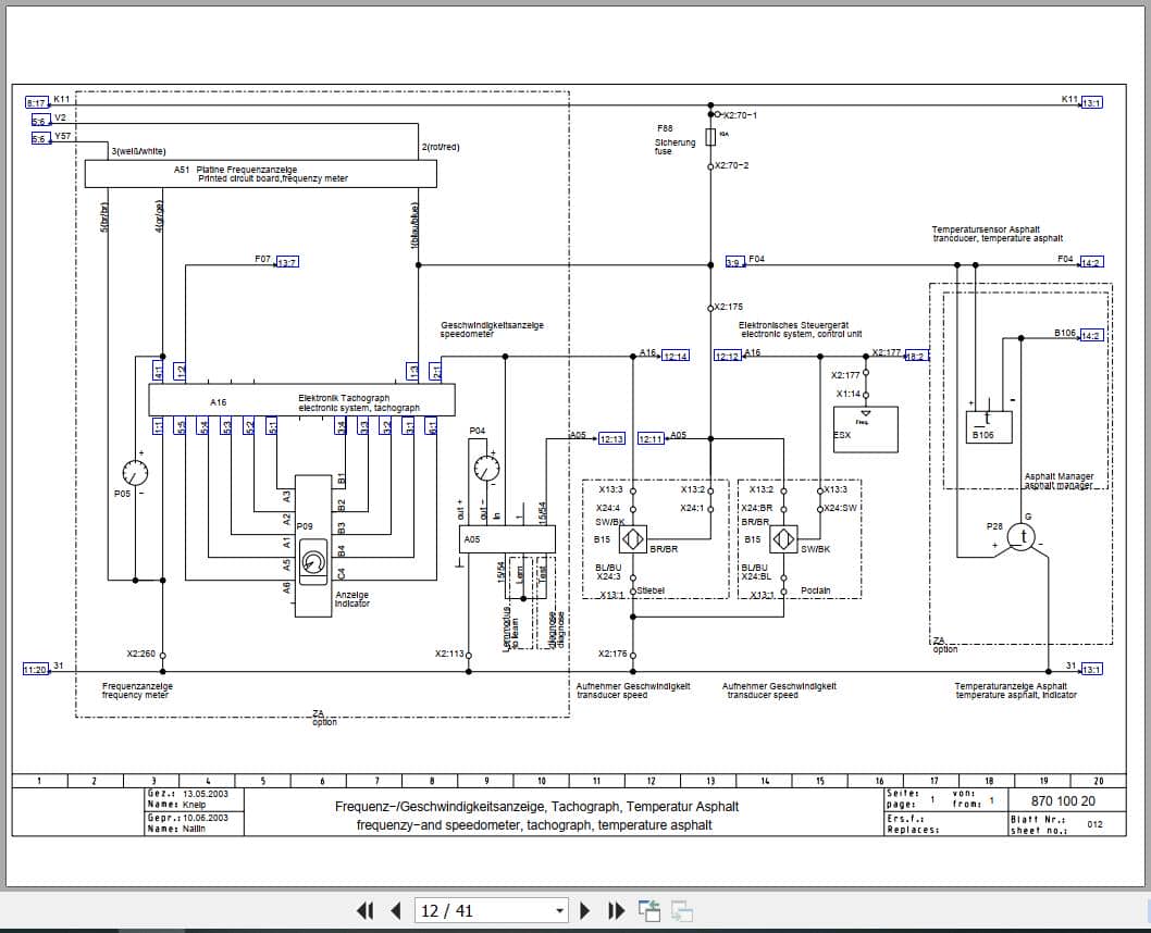 Bomag Tandem Vibratory Rollers BW 184 AD Electrical Schematic (2)