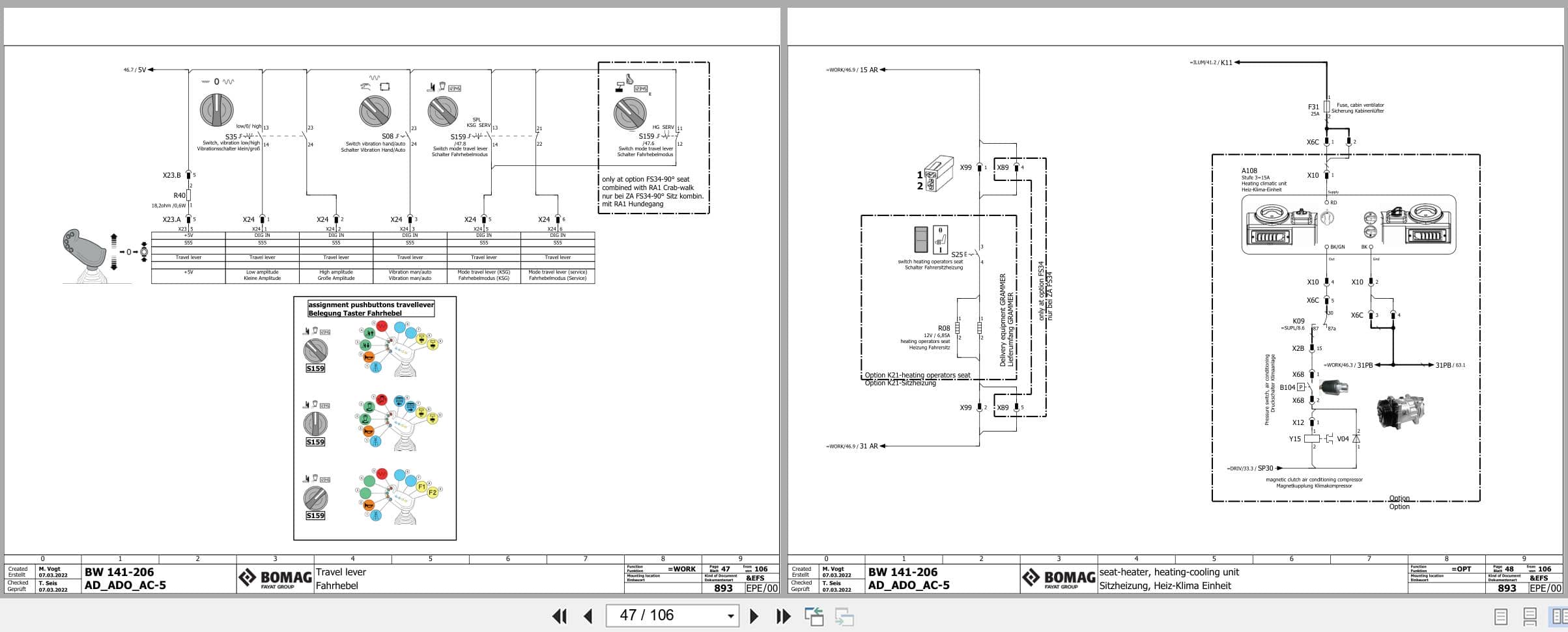 Bomag Tandem Vibratory Rollers BW 191 AD 5 Electrical Hydraulic Schematic (2)