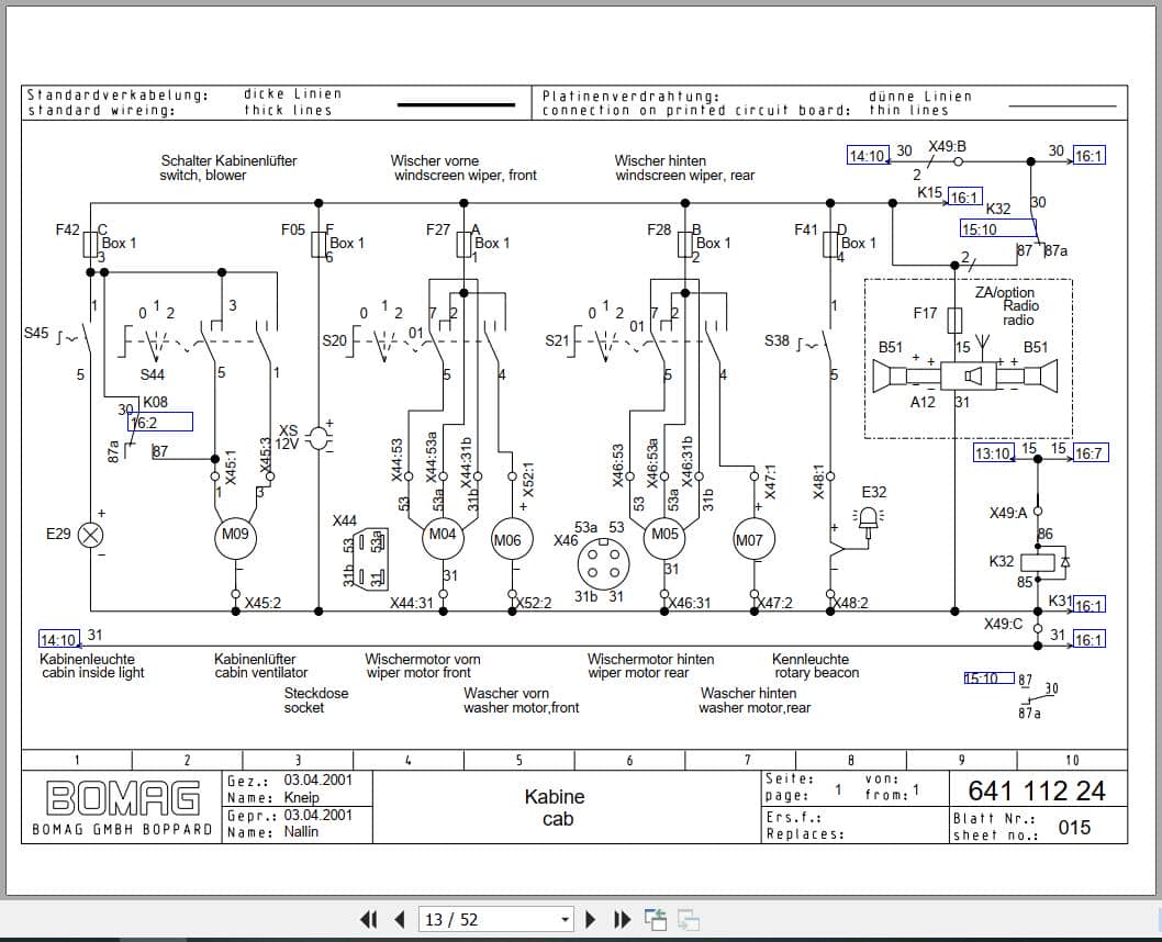 Bomag Tandem Vibratory Rollers BW 202 AHD 2 Electrical Hydraulic Schematic (2)