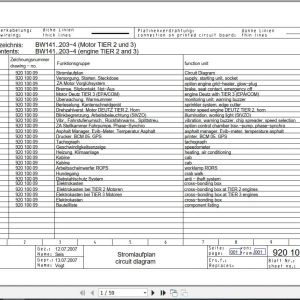 Bomag Tandem Vibratory Rollers BW 205 AD 4 TIER 3 Electrical Hydraulic Schematic (1)