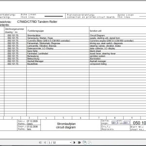 Bomag Tandem Vibratory Rollers BW 266 AD Electrical Hydraulic Schematic (1)