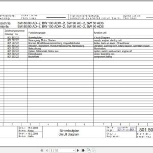 Bomag Tandem Vibratory Rollers BW 90 AD 2 Electrical Hydraulic Schematic (1)