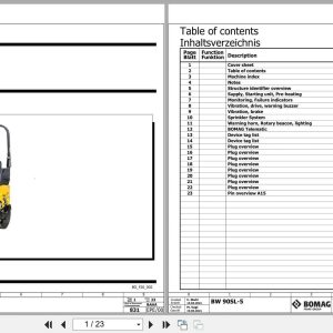 Bomag Tandem Vibratory Rollers BW 90 SL 5 Electrical Hydraulic Schematic (1)