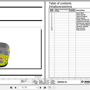 Bomag Tandem Vibratory Rollers BW 900 50 Electrical Hydraulic Schematic (1)