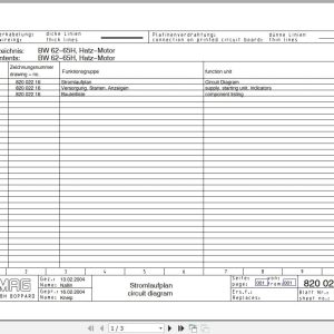 Bomag Walk Behind Double Drum Vibratory Roller BW 62 H Electrical Hydraulic Schematic (1)