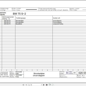 Bomag Walk Behind Double Drum Vibratory Roller BW 65 S 2 Electrical Schematic (1)