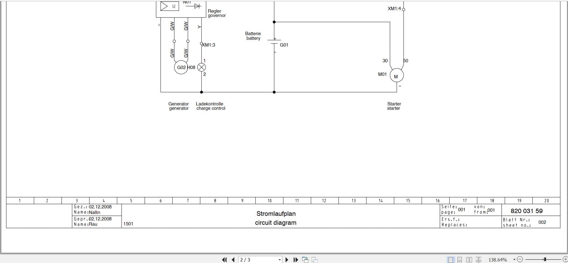 Bomag Walk Behind Double Drum Vibratory Roller BW 75 H Electrical Hydraulic Schematic (2)