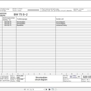 Bomag Walk Behind Double Drum Vibratory Roller BW 75 S 2 Electrical Schematic (1)