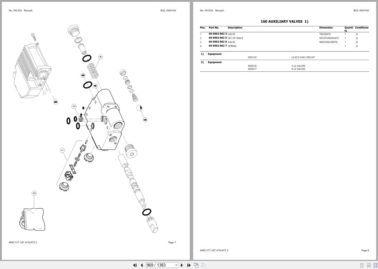 CLAAS ARES 577 547 ATX ATZ CT5360001 CT5369999 Spare Parts Catalog (2)