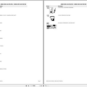 CLAAS ARES 696 616 ARES 640 610 RX RZ CT8210001 CT8211300 Spare Parts Catalog (1)