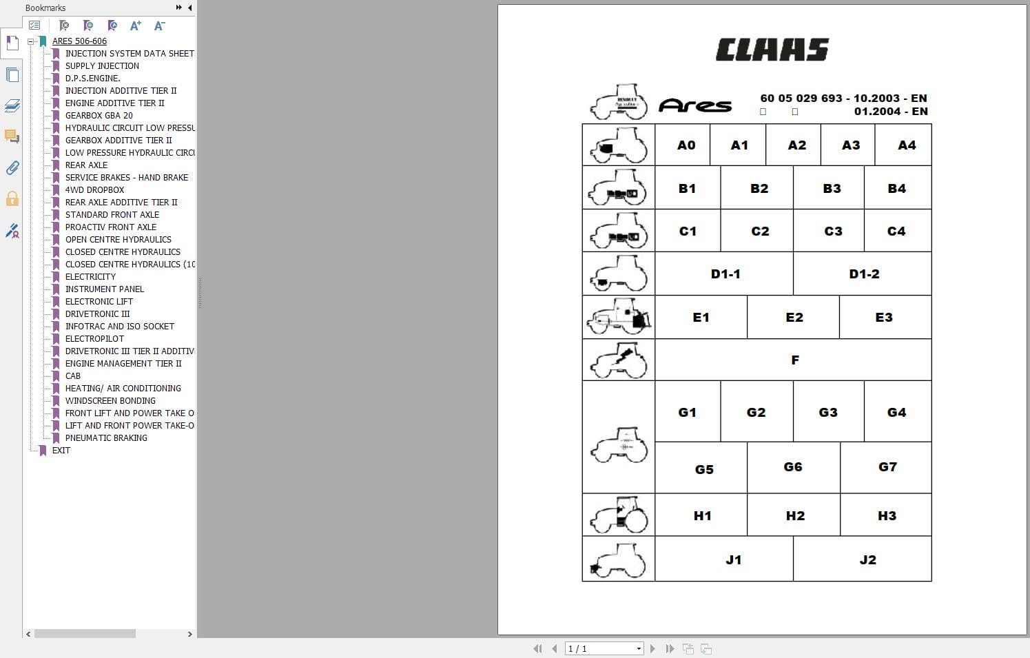 CLAAS ARES 696 616 RZ RC RX (A04) Assembly Operators Repair Technical Manual (2)
