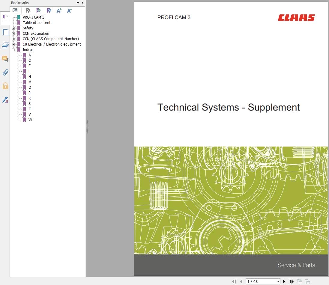 CLAAS ARES 735 725 720 715 710 RZ (T97) Assembly Operators Technical Manual (1)