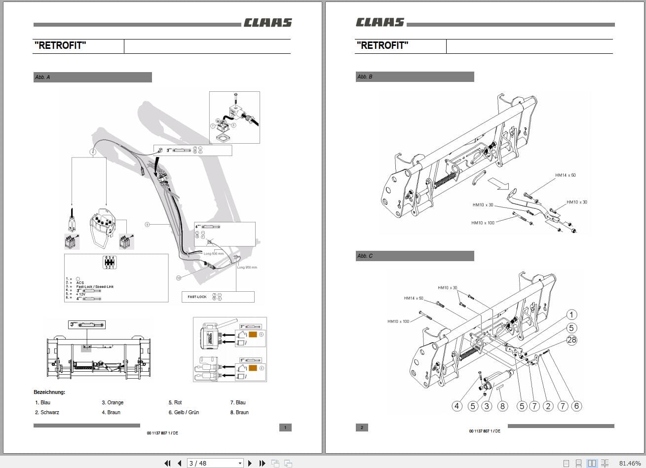 CLAAS ARES 836 826 825 816 815 RZ (T02) Assembly Operators Technical Manual (5)