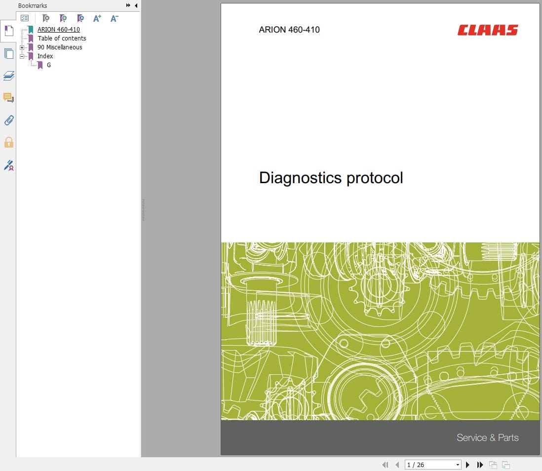 CLAAS ARION 420 410 Stage IV (A52) Assembly Operators Repair Technical Manual (1)
