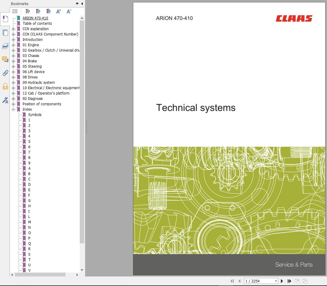 CLAAS ARION 420 410 Stage V (A72) Assembly Operators Repair Technical Manual (1)