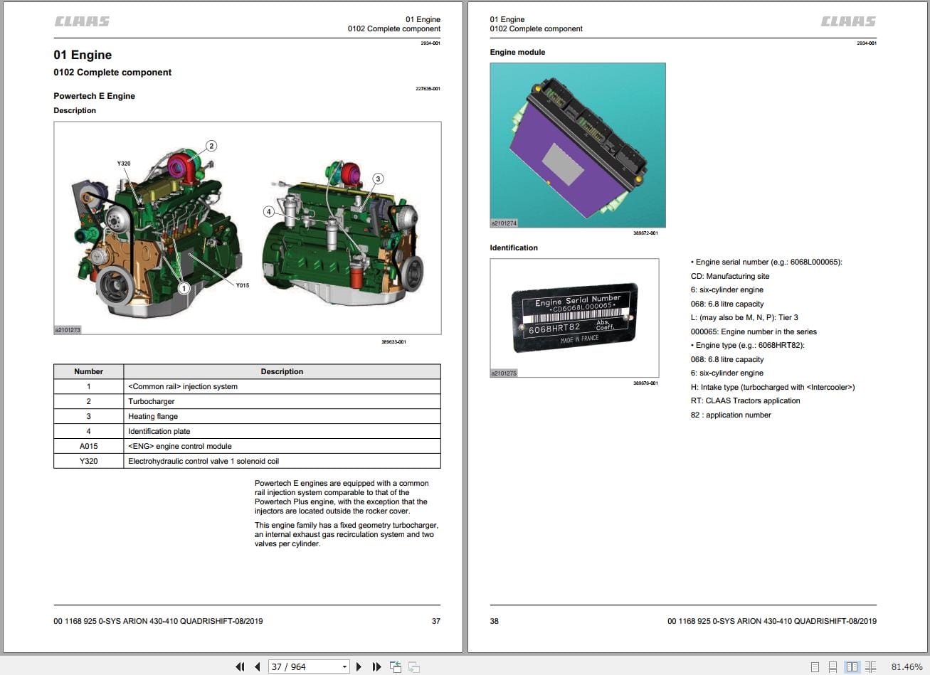 CLAAS ARION 430 410 CIS (B21) Assembly Operators Technical Manual (2)