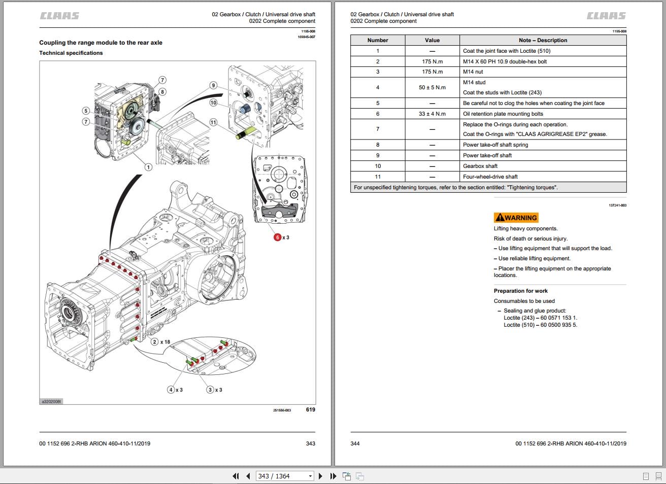 CLAAS ARION 460 430 (A43) Assembly Operators Repair Technical Manual (4)
