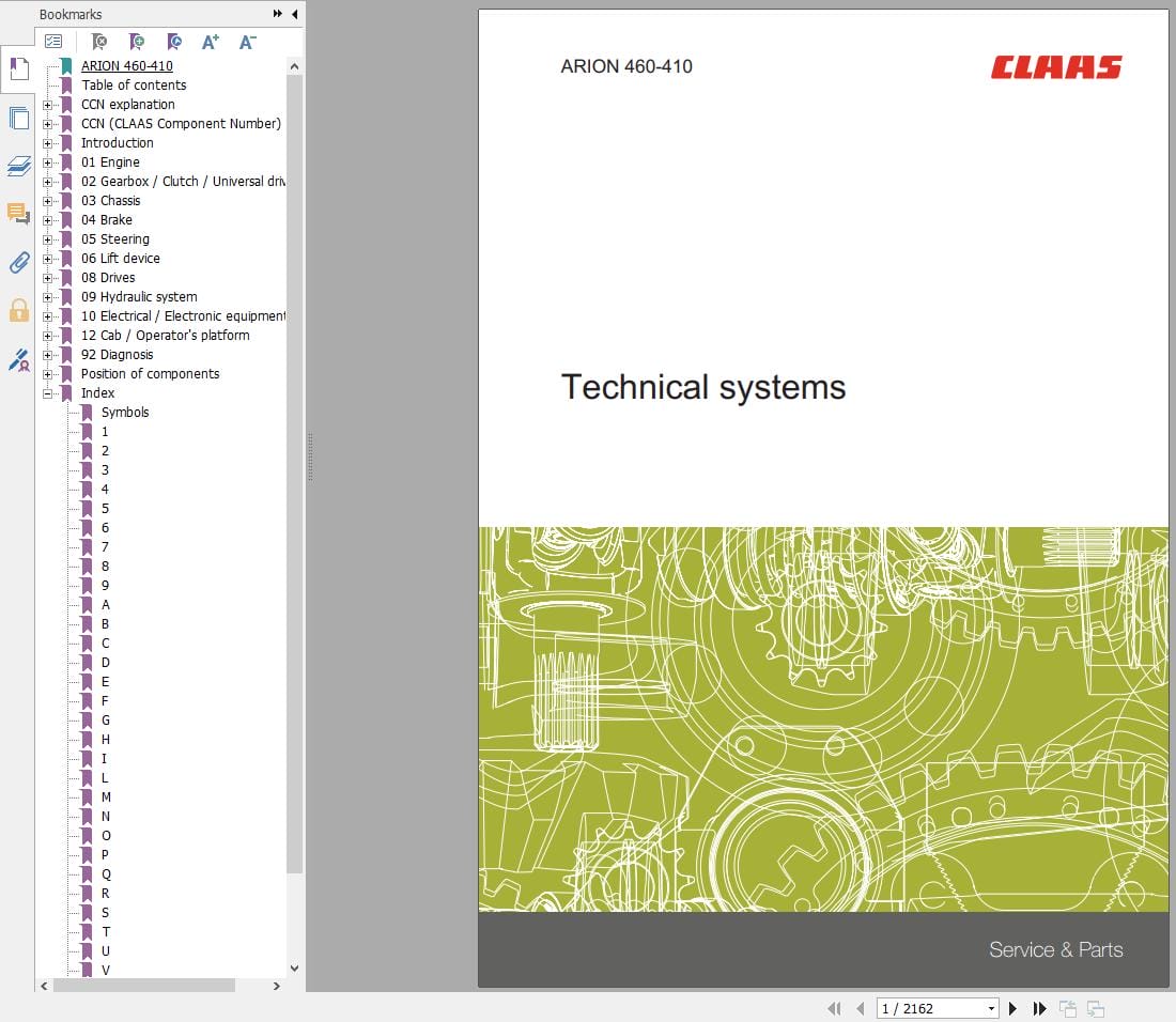 CLAAS ARION 460 430 Stage IV (A53) Assembly Operators Repair Technical Manual (1)
