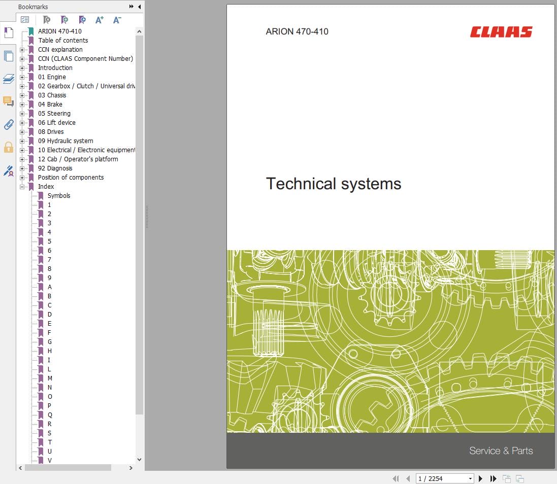 CLAAS ARION 470 420 Stage V (A73) Assembly Operators Repair Technical Manual (1)
