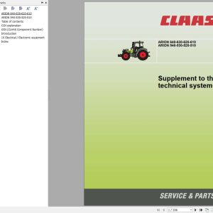 CLAAS ARION 540 510 (A18) Assembly Operators Repair Technical Manual (1)