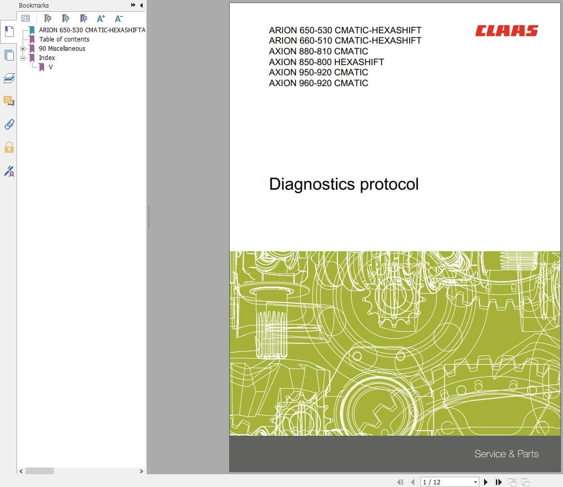 CLAAS ARION 550 510 HEXASHIFT (A74) Assembly Operators Repair Technical Manual (1)