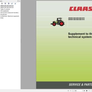 CLAAS ARION 640 630 620 610 600 (A19) Assembly Operators Repair Technical Manual (1)