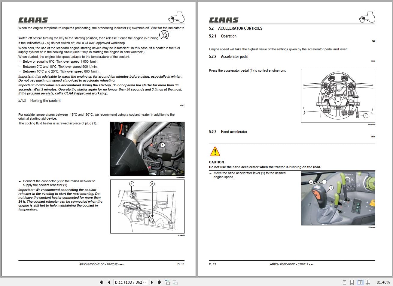 CLAAS ARION 640C 630C 620C 610C (A20) Assembly Operators Repair Technical Manual (3)