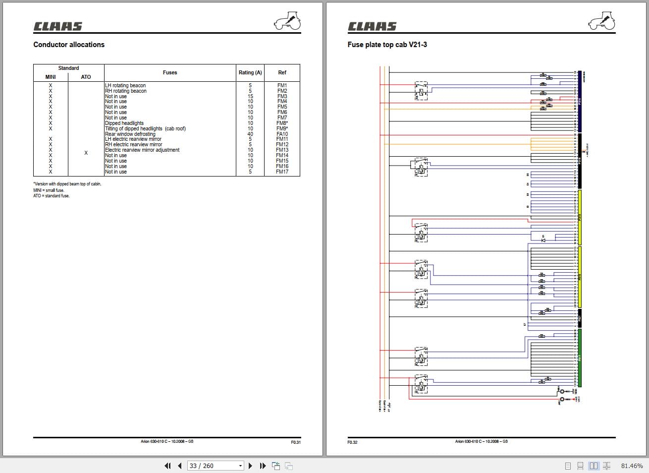 CLAAS ARION 640C 630C 620C 610C (A20) Assembly Operators Repair Technical Manual (5)