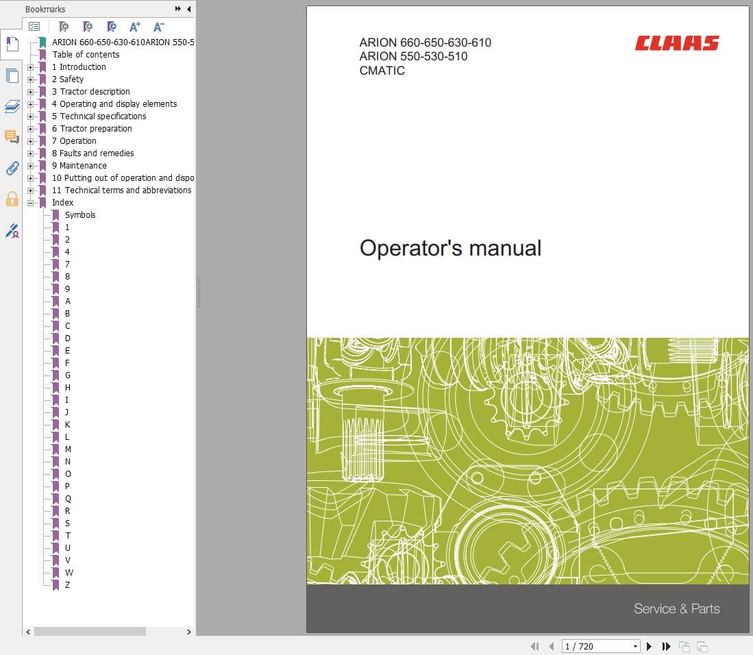 CLAAS ARION 660 610 Stage IV CMATIC (A77) Assembly Operators Repair Technical Manual (3)